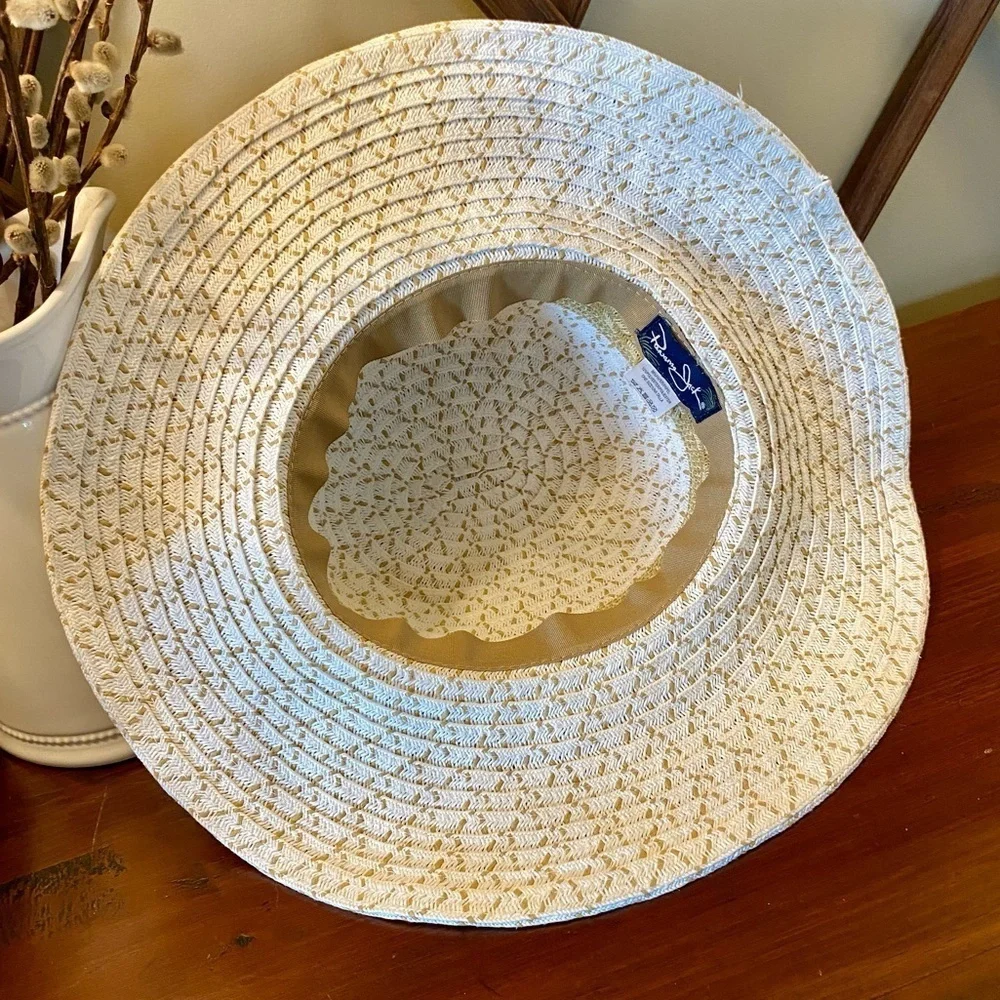 Panama Jack Natural Straw Sun Hat - Light Beige